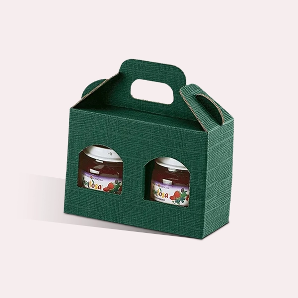 custom printed green gable boxes