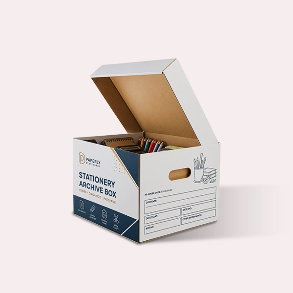 custom printed stationery shipping boxes