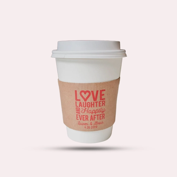 white coffee cup sleeve packaging