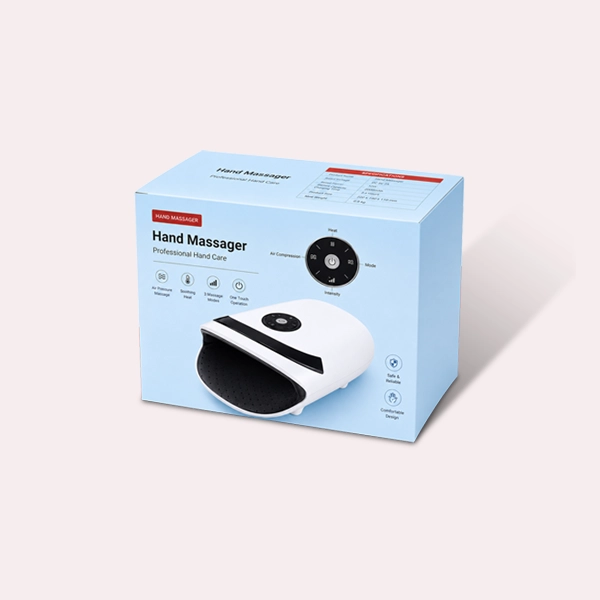 custom printed hand massager packaging
