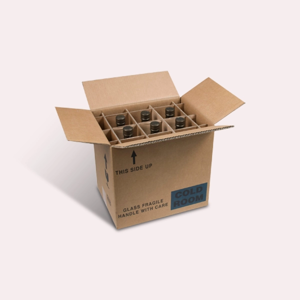 boxes for bottle packaging with dividers
