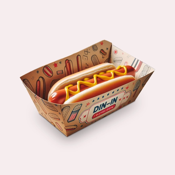 custom printed hot dog trays