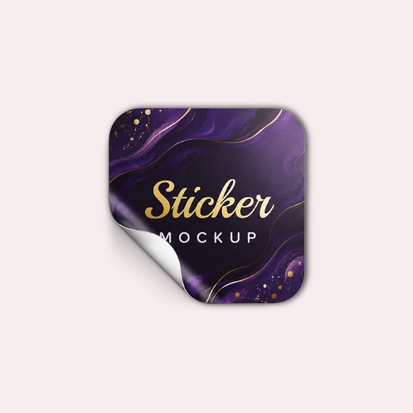 custom printed square stickers