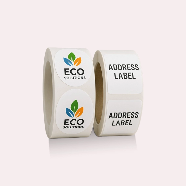 custom printed white labels