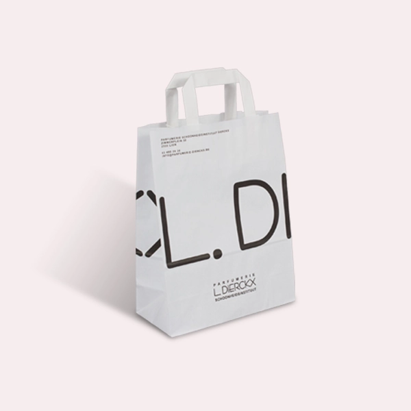 custom printed white paper bags